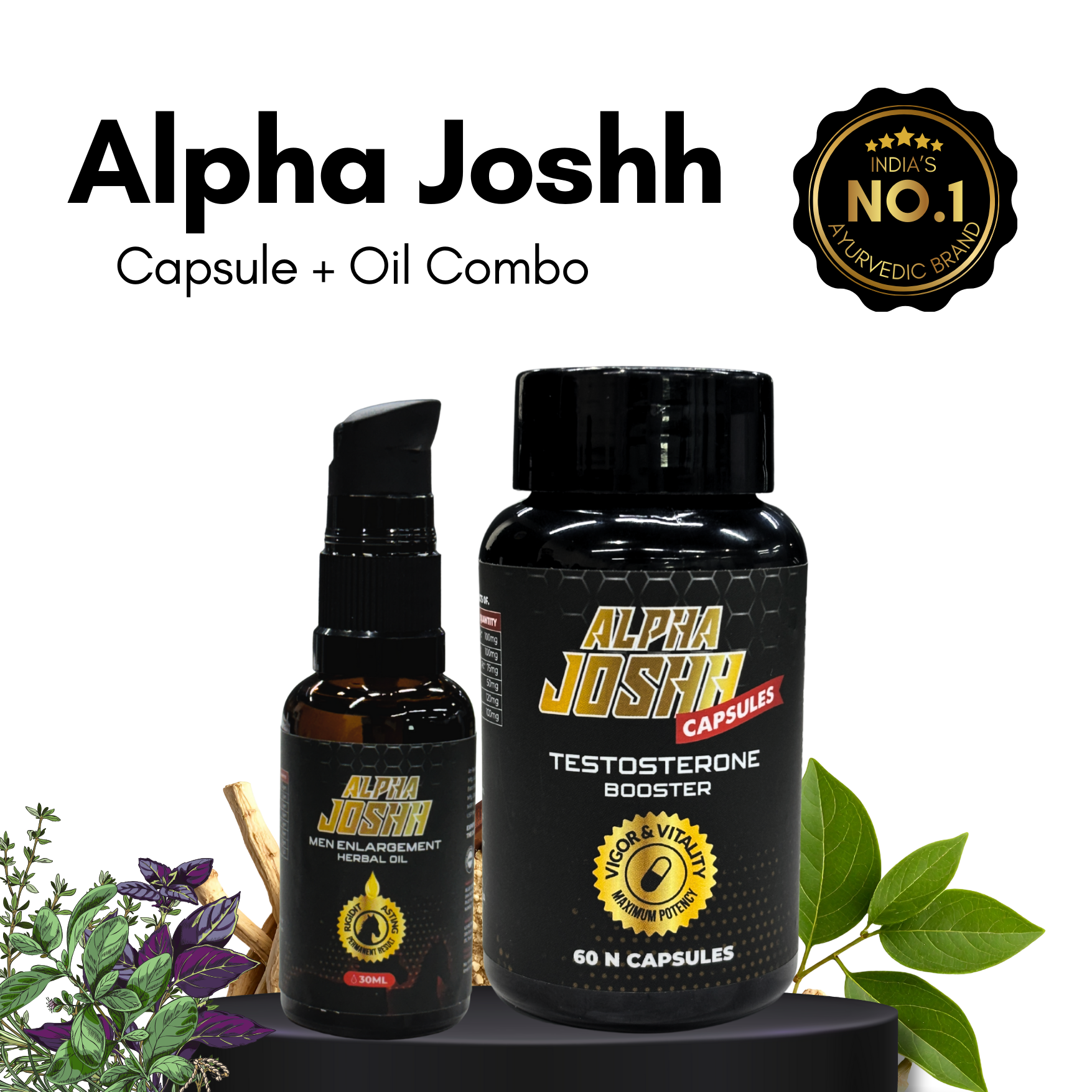 Alphajoshh Capsule+Oil Combo